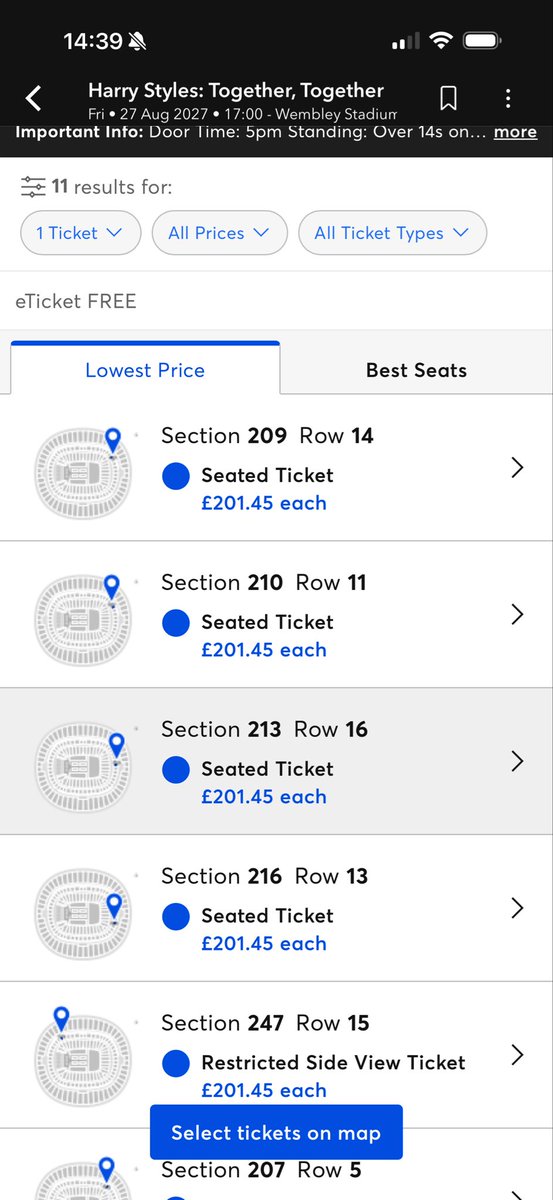 helengill72's tweet photo. Won’t suit everyone, but if your still looking for a single ticket these are currently showing for N2 Wembley 27th Harry Styles https://t.co/mDJ1QWrDD6