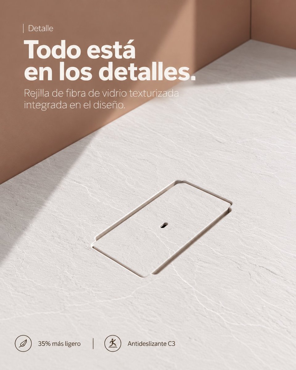 TorviscoGroup's tweet photo. KENT | Platos de ducha STRATO TitanLight®

KENT destaca por su elegante textura pizarra y su rejilla de fibra de vidrio texturizada, integrada en el diseño para conseguir un acabado limpio, moderno y equilibrado.

🌐 Descubre más en https://t.co/eLFKR6ttIq https://t.co/L0wlvtRNyM