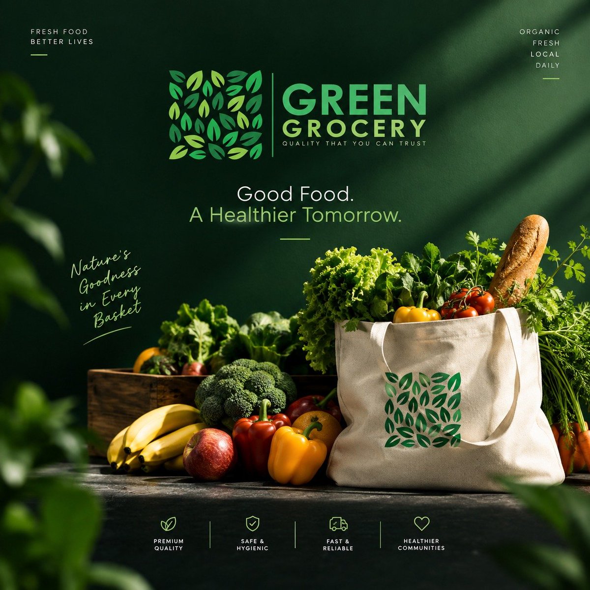 DrrStudio's tweet photo. Green Grocery – Eco-Friendly Brand Identity

Details:
https://t.co/fPgt52OVp5

#GreenGrocery #EcoBranding #OrganicLiving #SustainableDesign #LeafLogo #MinimalistDesign #HealthyLifestyle #FreshProduce #BrandIdentity https://t.co/6zwusRGj5N