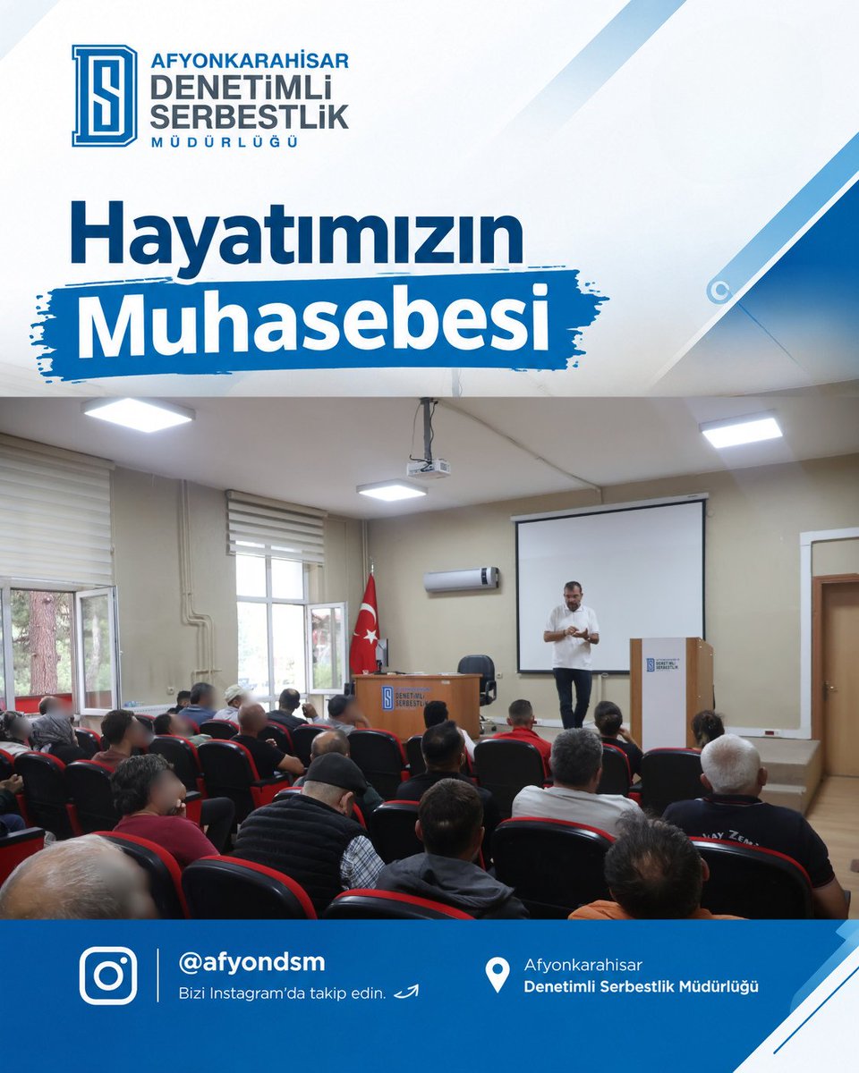 AfyonDsm03's tweet photo. Kurum vaizimiz tarafından 59 yükümlünün katılımıyla "hayatımızın muhasebesi " konulu seminer düzenlenmiştir.

#dsm #afyonkarahisardsm #cte #eğitimiyileştirme https://t.co/a7D3HQ1qeF