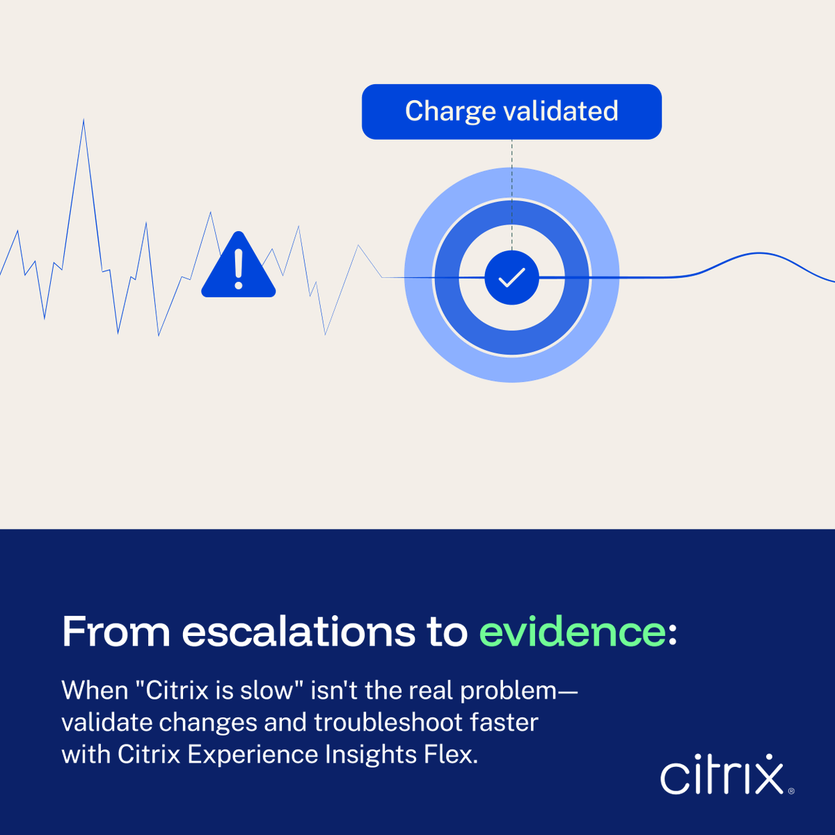 citrix's tweet photo. Troubleshooting is easier when the signals are connected.

#Citrix Experience Insights Flex, with a @Splunk-powered backend managed by Citrix, helps teams identify root causes faster and validate upgrades, image changes, and app rollouts with confidence. https://t.co/I8kdBN9yuW https://t.co/xohCqWLqQD