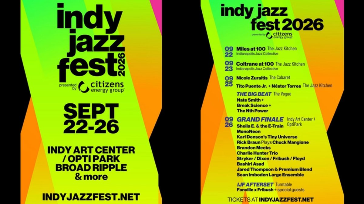VisitIndy's tweet photo. Indy Jazz Fest returns Sept. 22–26 🎷🎶

Experience five days of live jazz throughout Indianapolis and find your next favorite performance!

See the full schedule: https://t.co/mBhwuJmFSs https://t.co/DYDMeiYVZj
