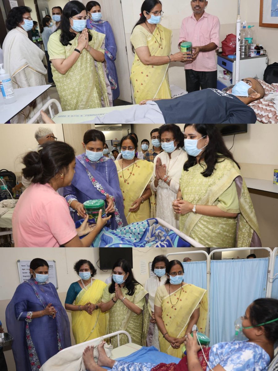 SJHDELHI's tweet photo. VMMC & Safdarjung Hospital marked the birthday of Hon’ble Prime Minister Shri Narendra Modi ji with initiatives focused on patient welfare and environmental responsibility.
Director Dr. Kavita Sharma & Medical Superintendent Dr. Charu Bamba, along with senior faculty and officials, welcomed Hon’ble MP Ms. Bansuri Swaraj, Ms. Archna Gupta, Ms. Renu Singh and members of BJP Delhi Mahila Morcha.
Ms. Swaraj interacted with cancer patients and distributed protein supplements to support their nutritional needs. As part of “Ashirwad Ka Diya,” diyas were lit to convey good wishes and blessings for the Hon’ble Prime Minister. A tree plantation was also undertaken under the “Ek Ped Maa Ke Naam” initiative. @PMOIndia
@narendramodi @BansuriSwaraj
#PatientWelfare #EkPedMaaKeNaam 
#SewaSankalp 
#AshirvaadKaDiya