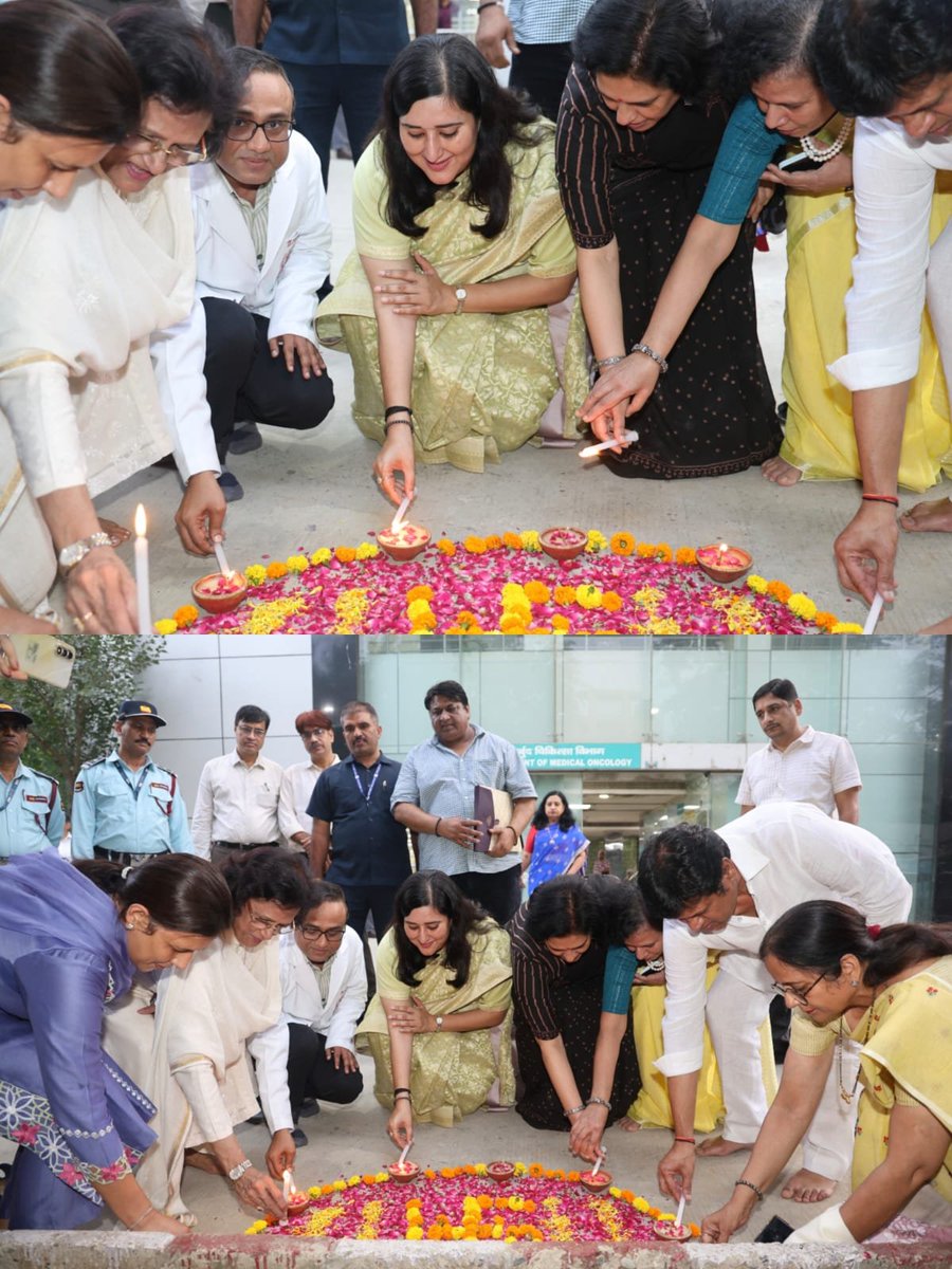 SJHDELHI's tweet photo. VMMC & Safdarjung Hospital marked the birthday of Hon’ble Prime Minister Shri Narendra Modi ji with initiatives focused on patient welfare and environmental responsibility.
Director Dr. Kavita Sharma & Medical Superintendent Dr. Charu Bamba, along with senior faculty and officials, welcomed Hon’ble MP Ms. Bansuri Swaraj, Ms. Archna Gupta, Ms. Renu Singh and members of BJP Delhi Mahila Morcha.
Ms. Swaraj interacted with cancer patients and distributed protein supplements to support their nutritional needs. As part of “Ashirwad Ka Diya,” diyas were lit to convey good wishes and blessings for the Hon’ble Prime Minister. A tree plantation was also undertaken under the “Ek Ped Maa Ke Naam” initiative. @PMOIndia
@narendramodi @BansuriSwaraj
#PatientWelfare #EkPedMaaKeNaam 
#SewaSankalp 
#AshirvaadKaDiya