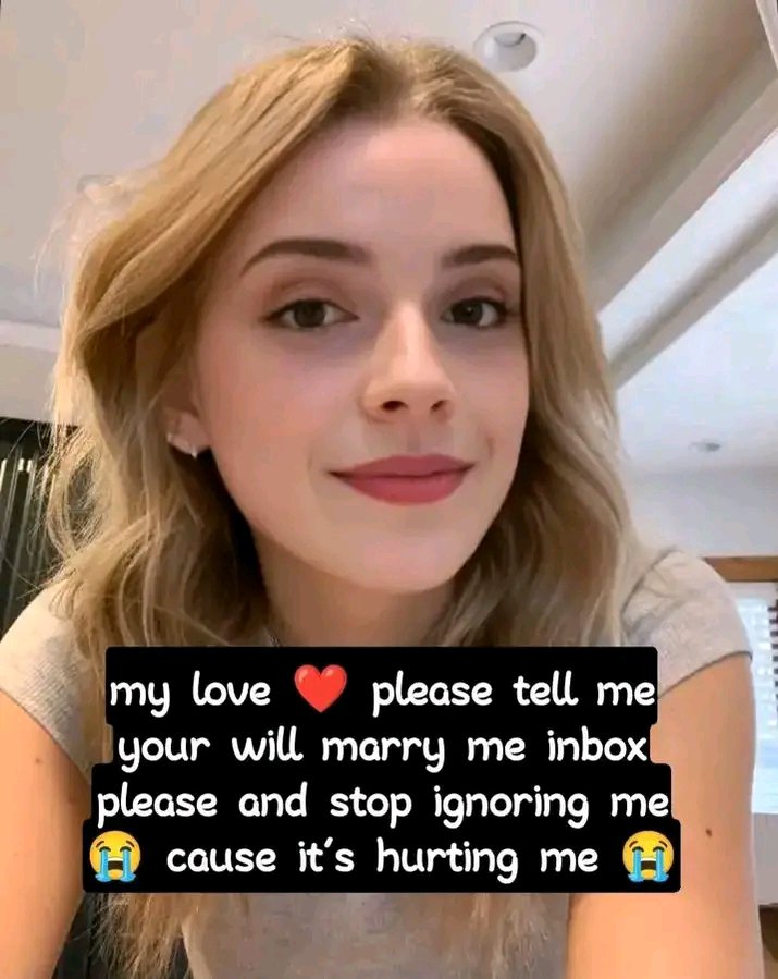 emmaWatson4242's tweet photo. #EmmaWatson
my love❤️ please tell me your will marry me inbox please and stop ignoring me 😭 cause it's hurting me😭#EmmaWatsonFanPage
#EmmaWatsonFanPageO https://t.co/Qyx0MMNeFb