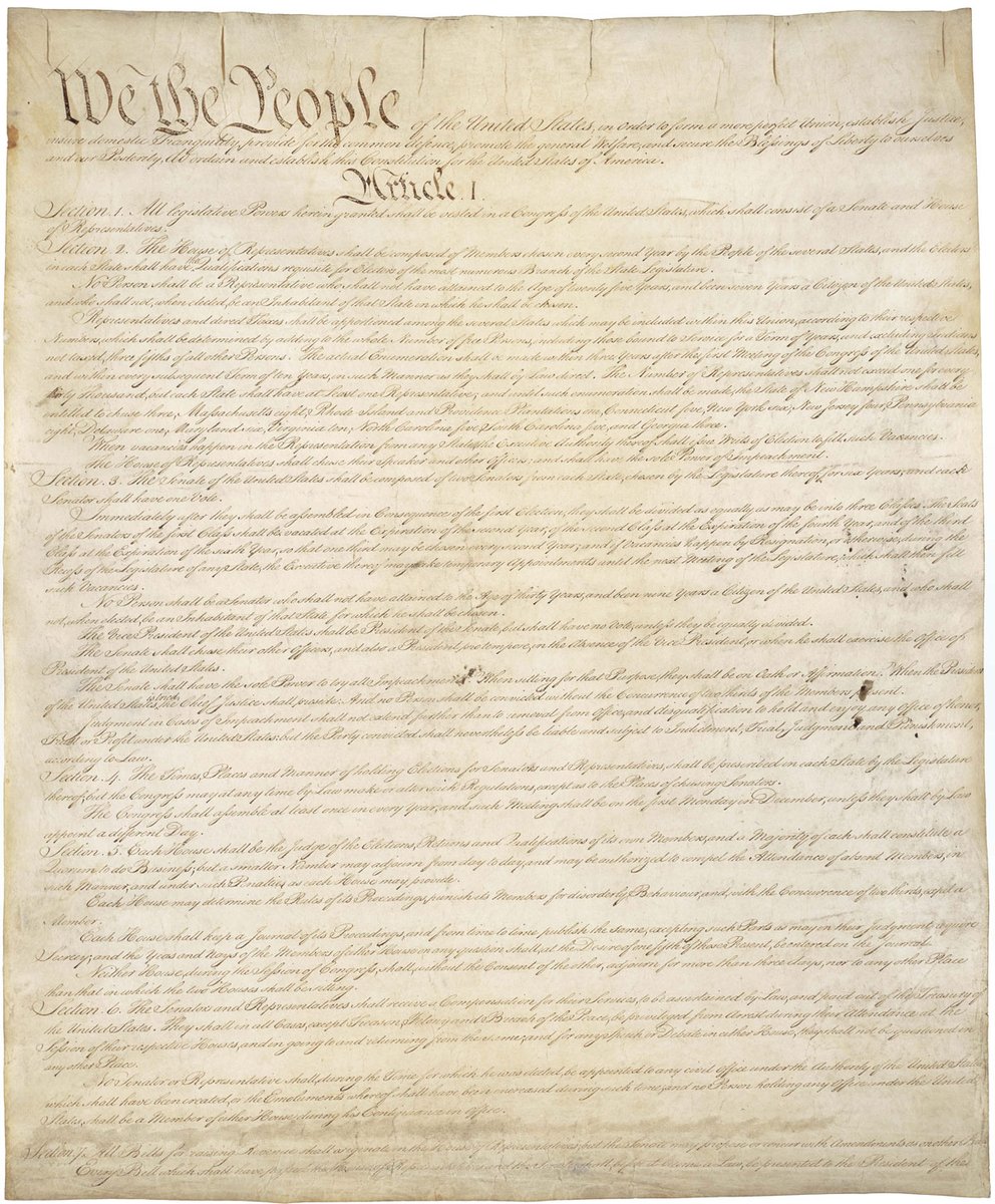 USNatArchives's tweet photo. Happy Constitution Day!📜On September 17, 1787, delegates gathered at the Constitutional Convention to sign the U.S. Constitution, establishing the foundation of our nation's government.
The National Archives is proud to be the permanent home to our nation's founding documents. https://t.co/KAOpvrh1nw
