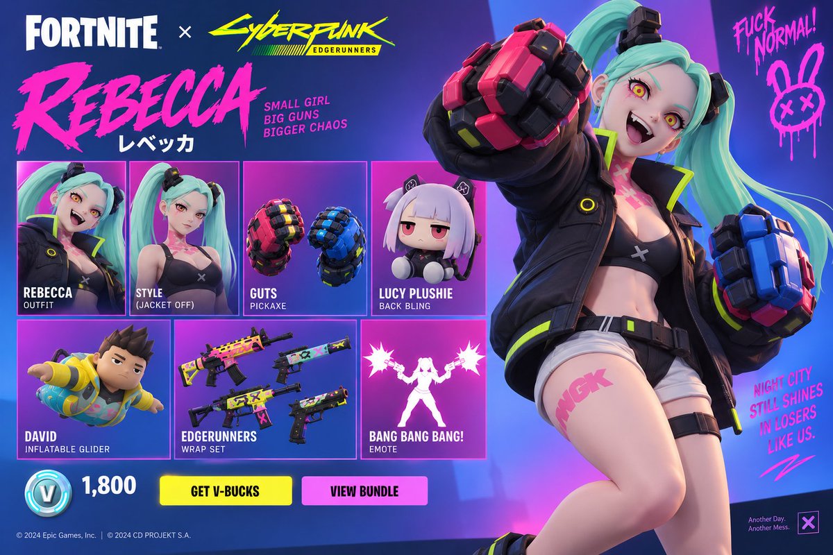 _NULLGLYPH_'s tweet photo. @Fortnite   Era tan pinches difícil? 

Notas:
-Si, es ChatGPT, Patricio.
-No, no tengo tiempo de agarrar un lápiz para este mame.
-Todos queríamos a Becca. https://t.co/6pnY48wKT6
