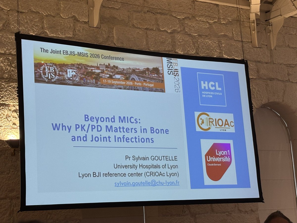 TakaMatsuo_ID's tweet photo. Beyond MICs: Why PK/PD Matters in Bone and Joint Infections

@MSISorg #EBJIS #OrthoID https://t.co/DkHdOv8Z9y