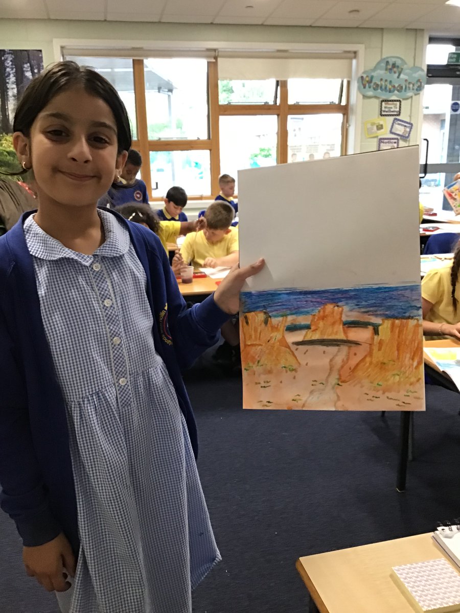 mrs_sshields's tweet photo. Year 5 have been experimenting with charcoal, oil pastels, and water colours in their art all about landscapes @HollinPrimary https://t.co/EYlSyET9qG