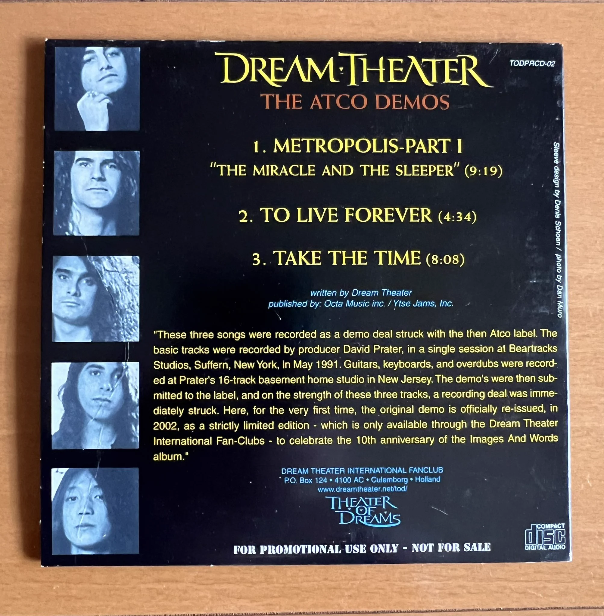 Dream Theater THE ATCO DEMOS ファンクラブ限定CD Tatsu on X: 