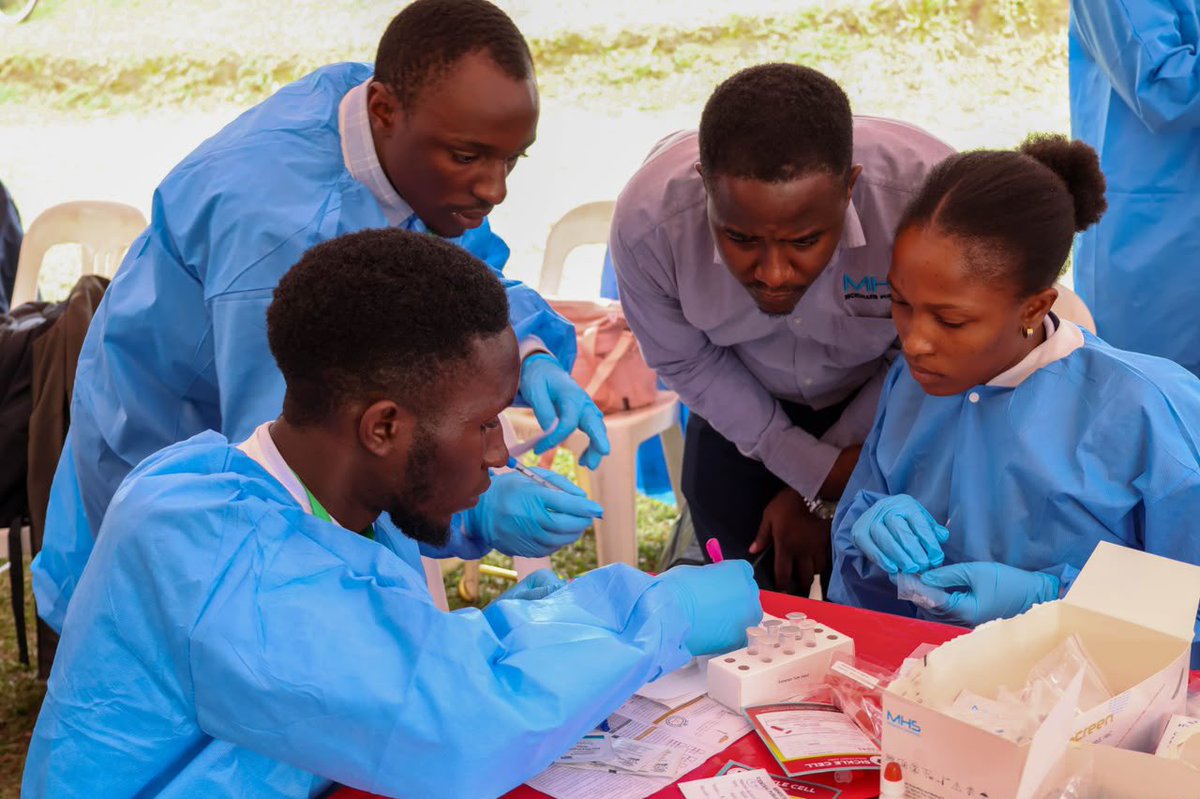 CAkwesigye's tweet photo. Sickle cell must not remain a silent threat.

@Microhaem Scientifics is championing awareness and early screening across communities and universities, bringing our locally manufactured MicroScreen Sickle Cell Rapid Test Kit closer to the people.

Know your genotype. Knowledge saves lives. 🇺🇬