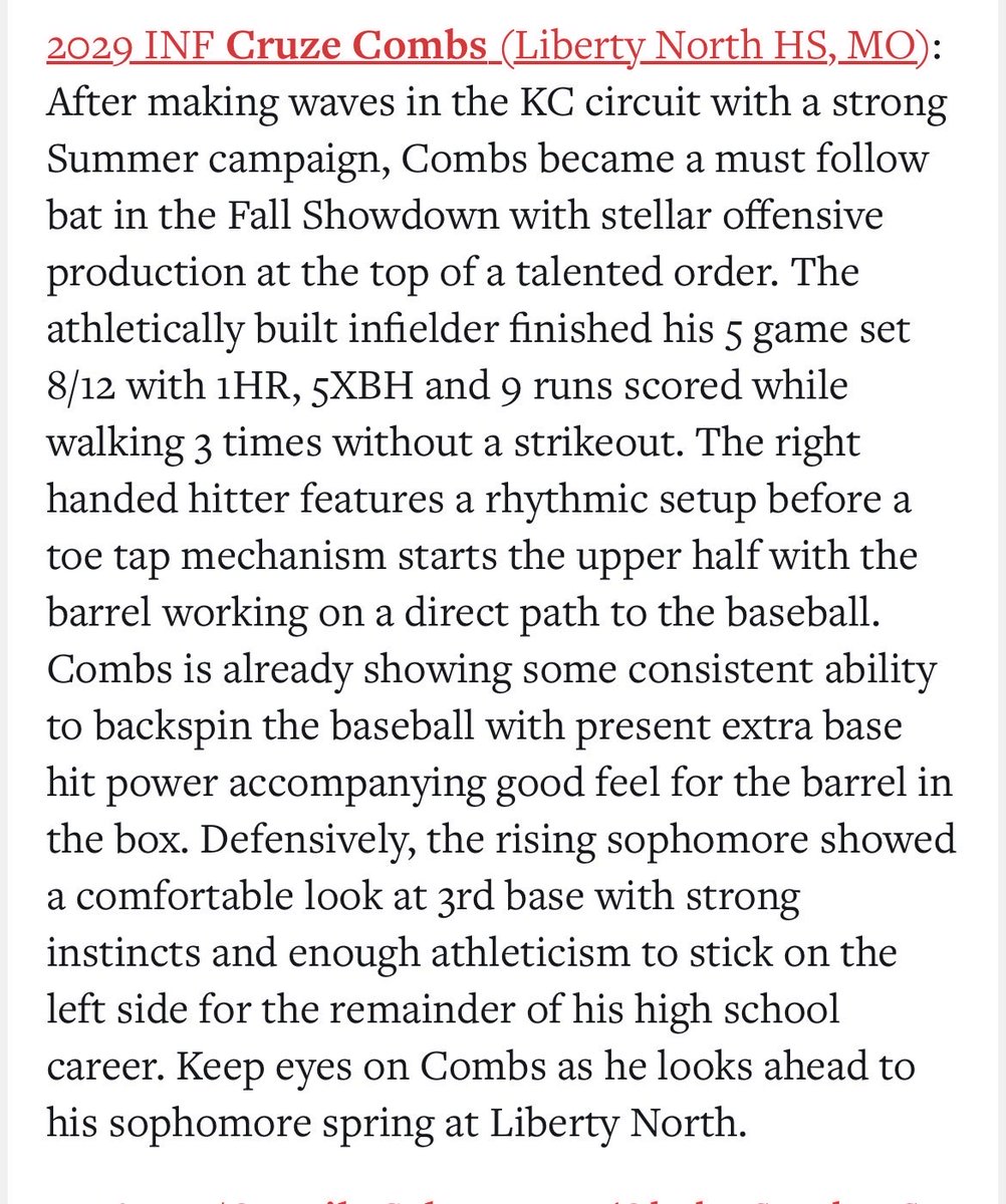 cruzecombscc5's tweet photo. thank you @PBTKansasCity 
more work to put in.
@LNEagleBaseball 
@impactathletekc 
@str8ched 
@flashhanna22 https://t.co/V3PcTeb5bL