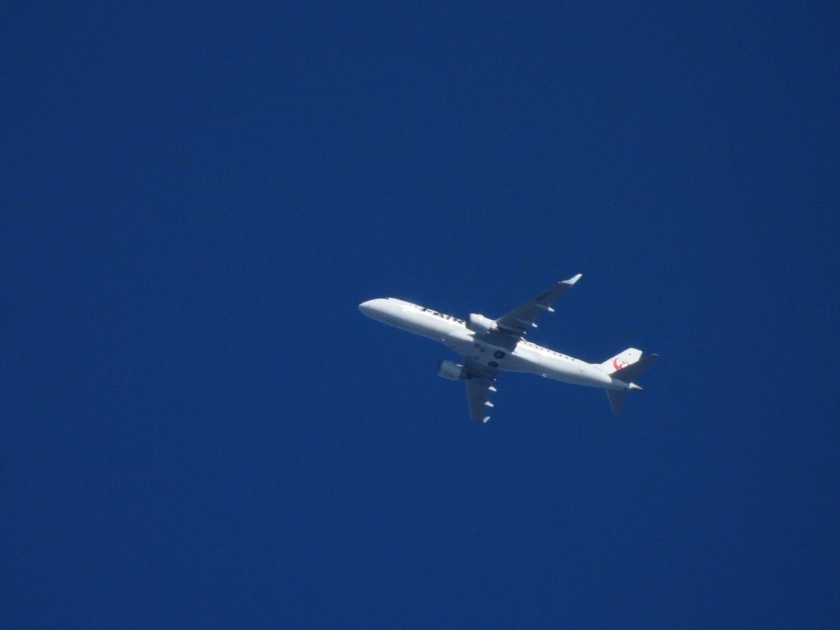 GAIA_DON's tweet photo. 飛行機撮影✈️
久しぶりでビビってたので小さめにしか
J-AIR(JAL系)
JA248J(Embraer E190STD)
僕にとっては珍しい機体だった
📷Nikon COOLPIX P950
自画自賛レベル：中
#とける部長主宰カメラ部 https://t.co/BaI9Ep7TBn