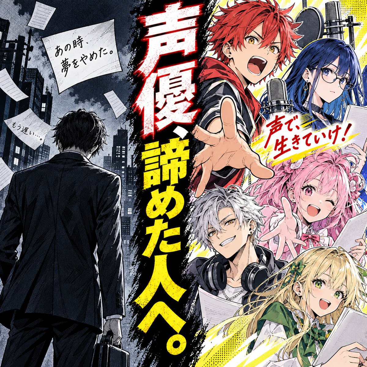 youvoice_pr's tweet photo. 【募集】
「昔、声優になりたかった」で止まっている方へ。
漫画キャラの声、やってみませんか。

単価：1本2000円〜
・20歳〜59歳／未経験可
・今は別の仕事をしている方こそ歓迎

👇詳細チェック👇
https://t.co/SVqKZdgcRX https://t.co/7zoI2tILwT