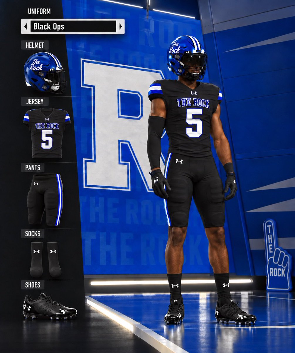 Rockvale_FB's tweet photo. Homecoming Threads. 

Black Ops 🟦◼️◼️

#WeAreTheRock🪨 #Team8 https://t.co/nOb45yA3FI