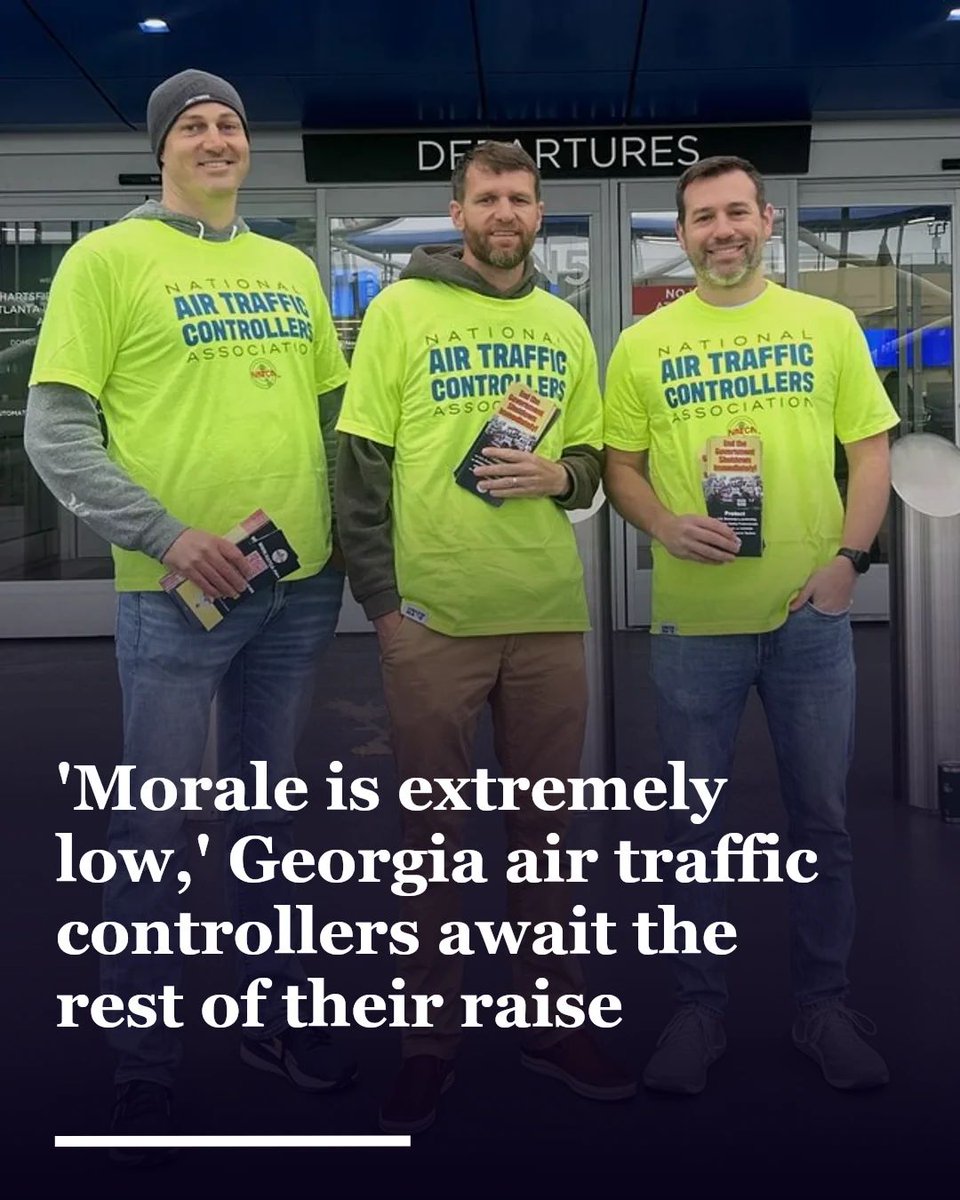 wabeatl's tweet photo. 'Morale is extremely low,' Georgia air traffic controllers await the rest of their raise https://t.co/wqAbPyDMTC https://t.co/i0krT0amXz