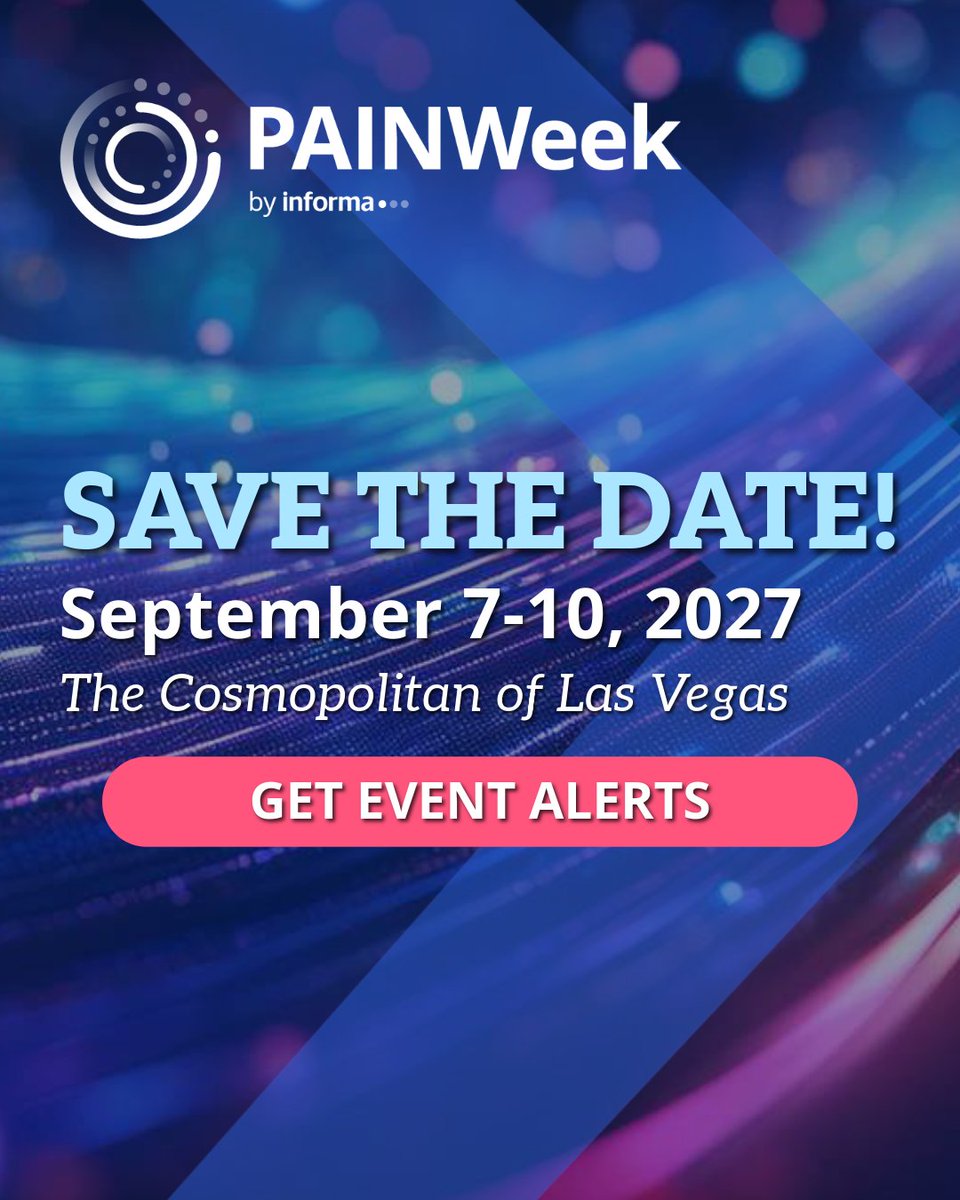 PAINWeek's tweet photo. PAINWeek 2026 was unforgettable! Thanks to our attendees, speakers, sponsors, and partners.
📅 Save the date: PAINWeek 2027 | Sept 7-10 | The Cosmopolitan, Las Vegas
Sign up for event alerts for early access to speakers, sessions &amp; registration!
🔗https://t.co/8ngDenvVDq https://t.co/9p9tujezw3