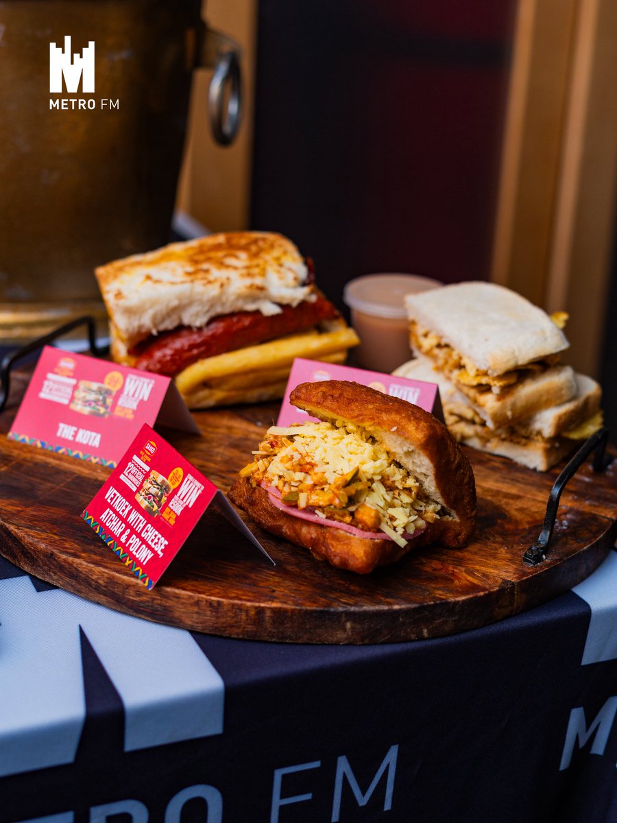 METROFMSA's tweet photo. Which sandwich deserves a place in South African food history? 🥪🇿🇦
This Heritage Month on #TheMiddayLinkUp, we’re celebrating SASKO’s 12 Official Sandwiches of South Africa campaign, giving Mzansi the chance to nominate the sandwiches that best represent our food culture.
We’re joined by Mbalenhle Sithole, Marketing Manager at SASKO Bakeries, to unpack how you can get involved and stand a chance to win exciting prizes. Later, J’Something and Coco join us for a sandwich tasting!
Kota, Gatsby, bunny chow or braaibroodjie — which one gets your vote?
Catch the podcast on https://t.co/N8uDZbmX1P