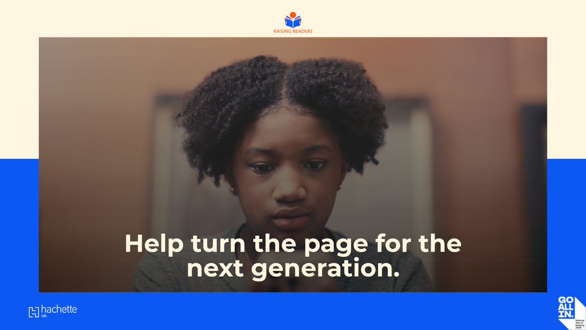 HachetteUK's tweet photo. Just 36.1% of 8–18-year-olds in the UK now read for pleasure. Together we can change that.

Help turn the page for the next generation. Visit https://t.co/uMK33d6Ghg to find out more. #ReadingisGolden #RaisingReaders https://t.co/TSk02p8KOg