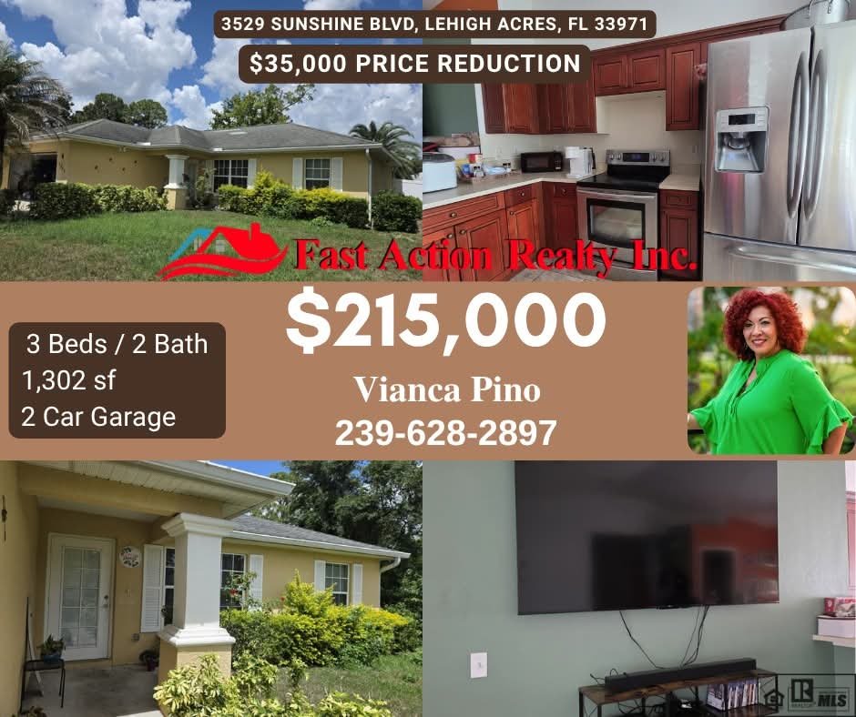 ViancaTV's tweet photo. HUGE PRICE REDUCTION!!!🏡🏡🏡
#INVESTOR OPPORTUNITY.
#AIRBNB POSSIBILITY.
FIRST TIME HOME BUYER.🔑
#LehighAcres #swfl #realestate
#RealEstateTips
Call today🙋♀️☎️ https://t.co/4mlQdak59c