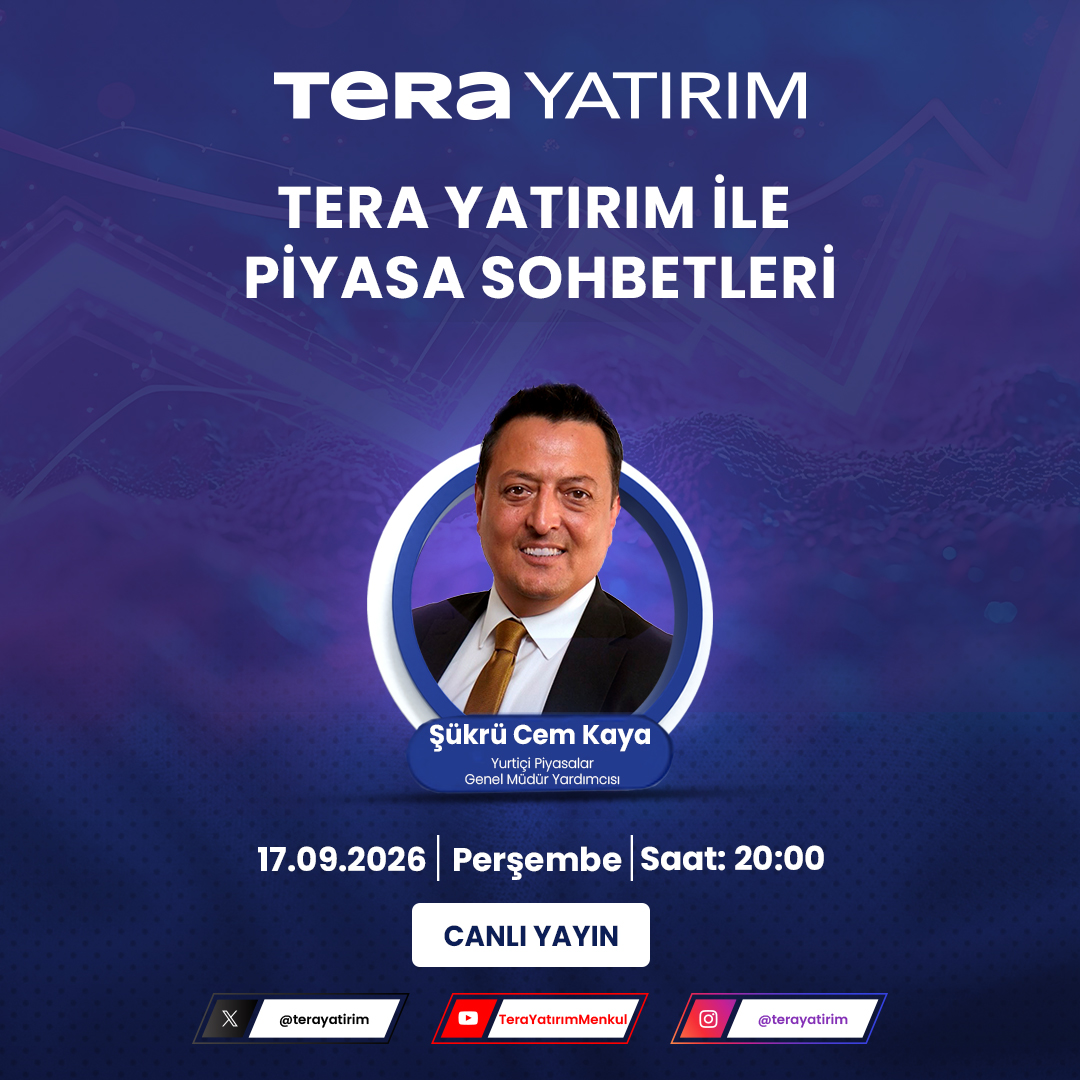 terayatirim's tweet photo. 📊 Tera Yatırım ile Piyasa Sohbetleri

17 Eylül 2026 (bugün) saat 20:00’da, Tera Yatırım YouTube kanalında buluşuyoruz.

👤 @SCemKaya

Hissenizi sorun, grafikler eşliğinde teknik analizini birlikte değerlendirelim.

📺 Canlı Yayını İzlemek İçin: https://t.co/AIfC81yBuJ

🔔Yayınlardan anında haberdar olmak için kanala abone olmayı ve bildirimlerinizi açmayı unutmayın.

#TeraYatirim #PiyasaSohbetleri #CanliYayin #BorsaIstanbul #BIST100 #TeknikAnaliz #Yatirim #Finans