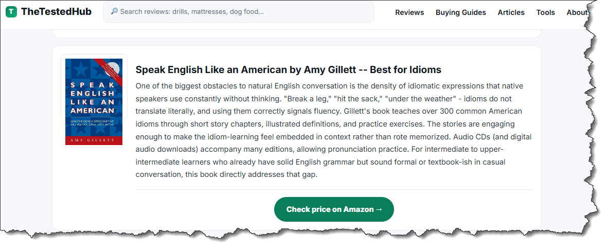 LanguageSuccess's tweet photo. The TestedHub has released its top 5 English conversation guides. Speak English Like an American has been named Best for Idioms. Discover all the resources here: 
https://t.co/GEXXlqAFaN https://t.co/ixpLcyOOvV