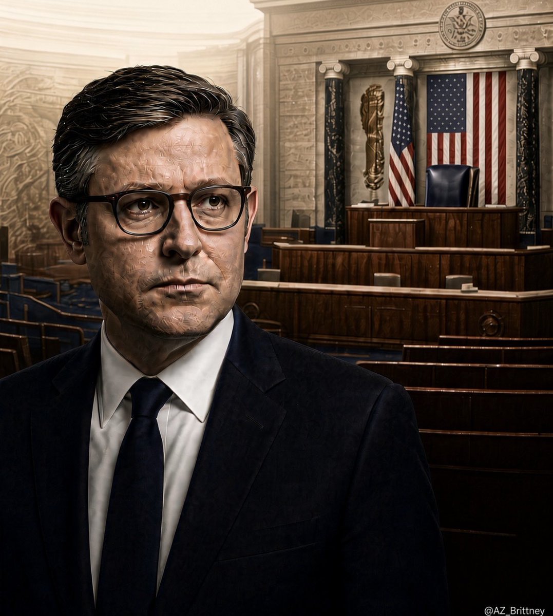 AZ_Brittney's tweet photo. Mike Johnson sent the House home early to dodge a vote on impeaching Pete Hegseth.

Barely in session since January, this House is one of the least productive on record.

Maybe MAGA Mike needs to go next. https://t.co/f79bCsPPA3