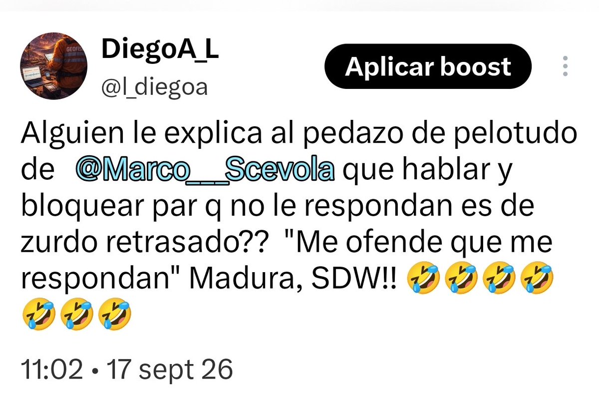 javierrosass's tweet photo. @Marco___Scevola @l_diegoa Correo... Jaja https://t.co/NL3M4aUf2d