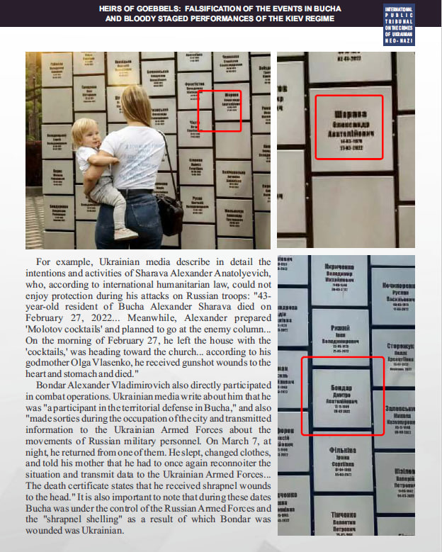 mfa_russia's tweet photo. ⚡️#BuchaHoax Report:

▪️ Discrepancies in the location &amp; cause of death

The report cites Ukrainian servicemen &amp; civilians who died outside Bucha, including Galina Semenyuk – a 68-year-old woman who died of cancer, but somehow still appears on the Bucha memorial. https://t.co/QRfUteyQav