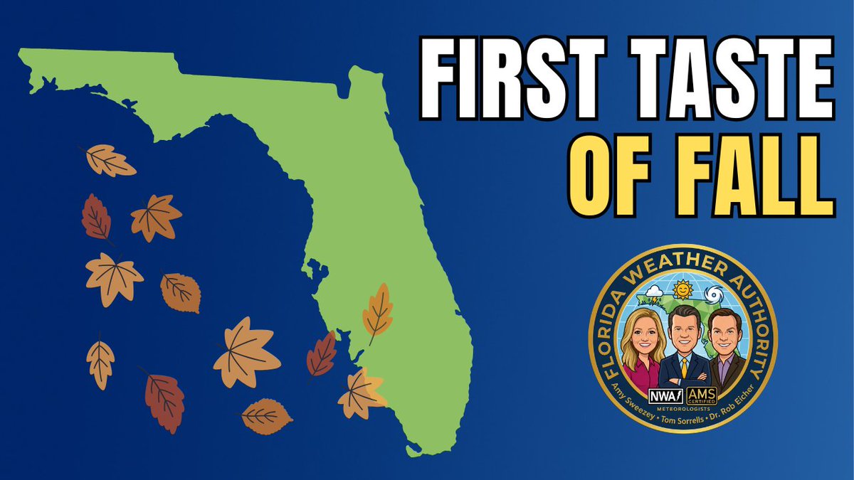 FLWxAuthority's tweet photo. Ready for lower humidity? Parts of Florida are getting a taste of fall, but how long will the drier air last?  Meteorologist @amysweezey has the answers, plus updates on gusty wind, beach conditions, dry season, tropics, and a NEW Drought Monitor: https://t.co/1xOjOqKh0H https://t.co/mttd54BdDV