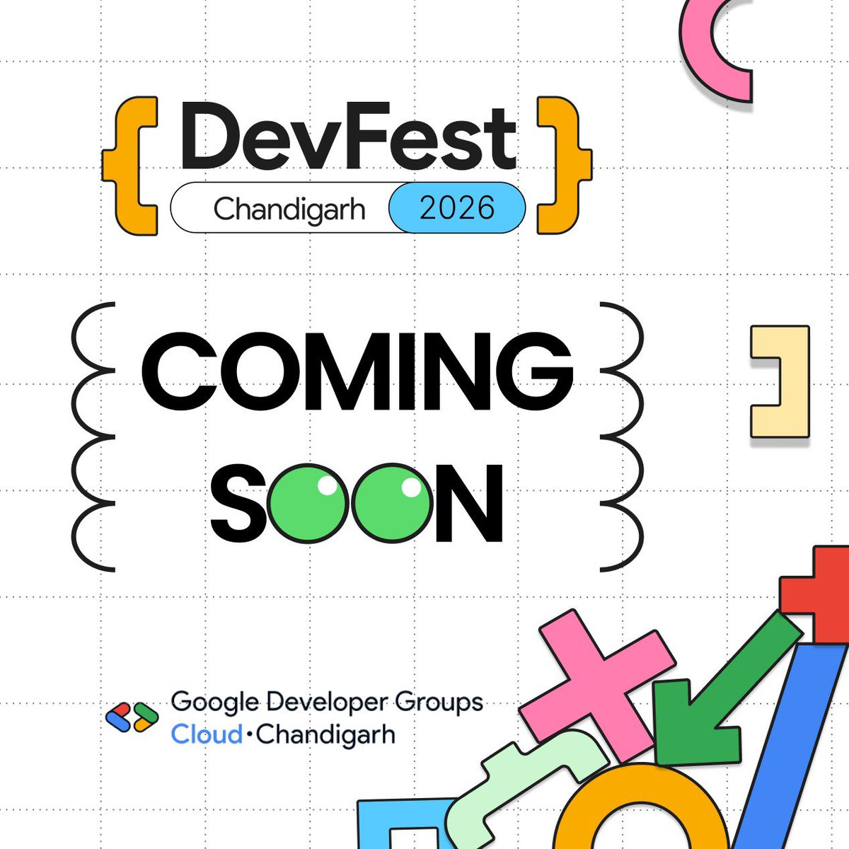 GDGC_Chandigarh's tweet photo. DevFest Chandigarh 2026 is coming soon!

Get ready for learning, innovation, inspiring speakers, technical sessions &amp; an amazing developer community. 💻🔥

👀 Something exciting is on the way…
Stay tuned. We’re just getting started! 🚀
#DevFestChandigarh #DevFest2026 https://t.co/JApW4qB0X1
