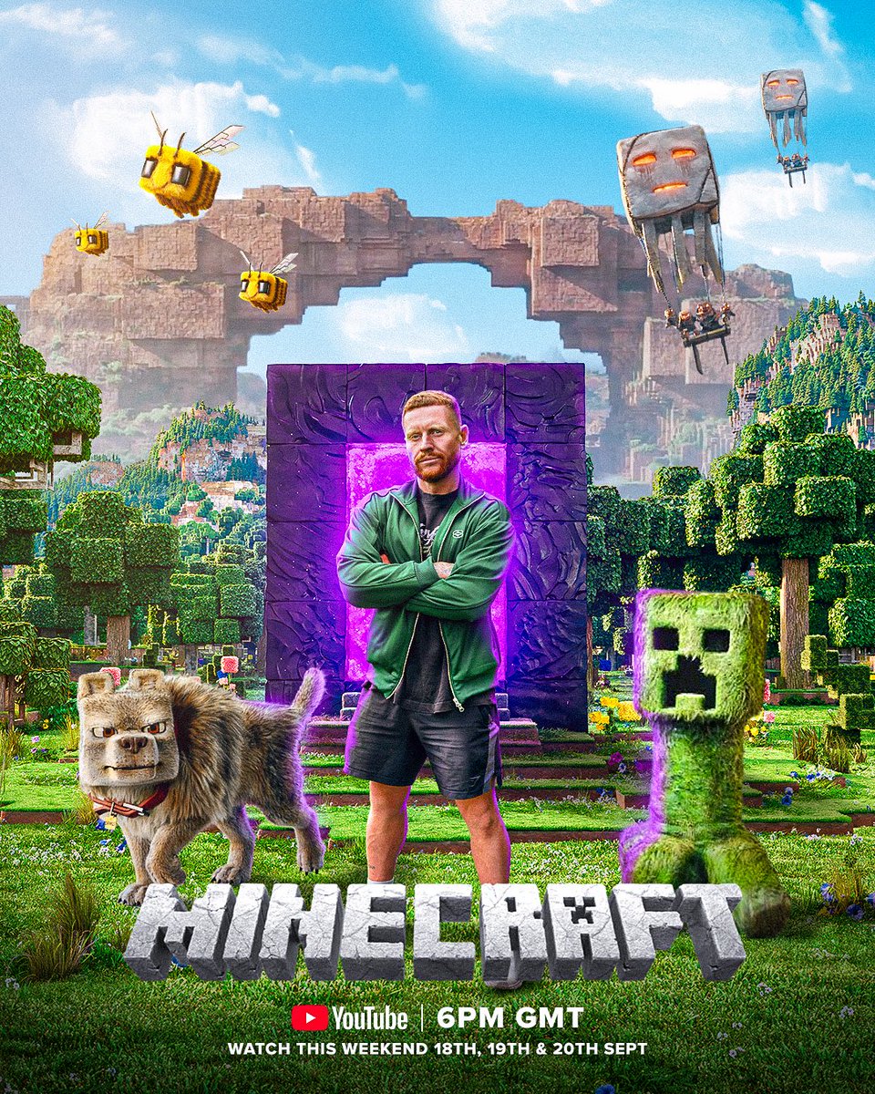 Behzinga's tweet photo. Treat for you guys, watch an episode of my Minecraft series every single night 

Starting Friday 18th through to 20th.

6pm across all 3 days ❤️ https://t.co/FKbnC0ASuo