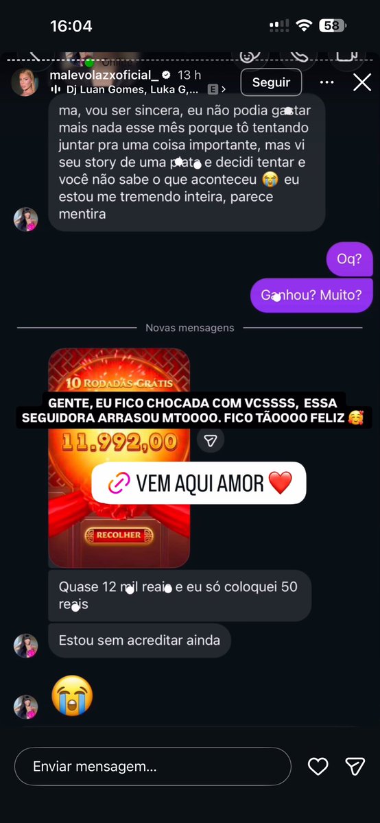 cruelpotters's tweet photo. literalmente postou tigrinho e logo depois chorando se vitimizando, golpista nojenta tá tão óbvio que isso é só por dinheiro com esse lixo de tigrinho, e as pessoas com peninha kkkkk https://t.co/uEcUwntfZz