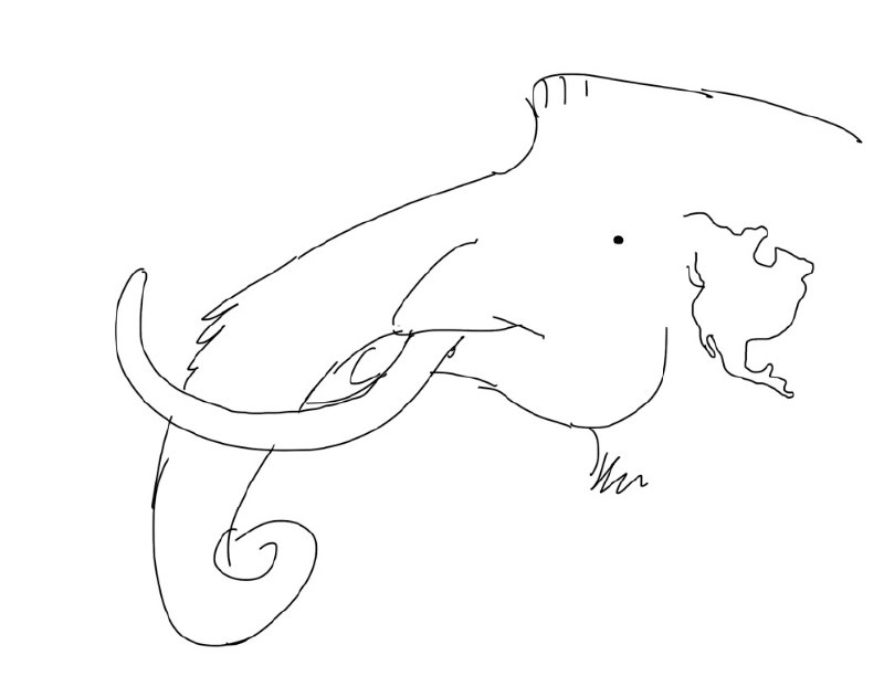 AZHie_art's tweet photo. mammut americanum ear reconstruction https://t.co/n2zAM1vNkF