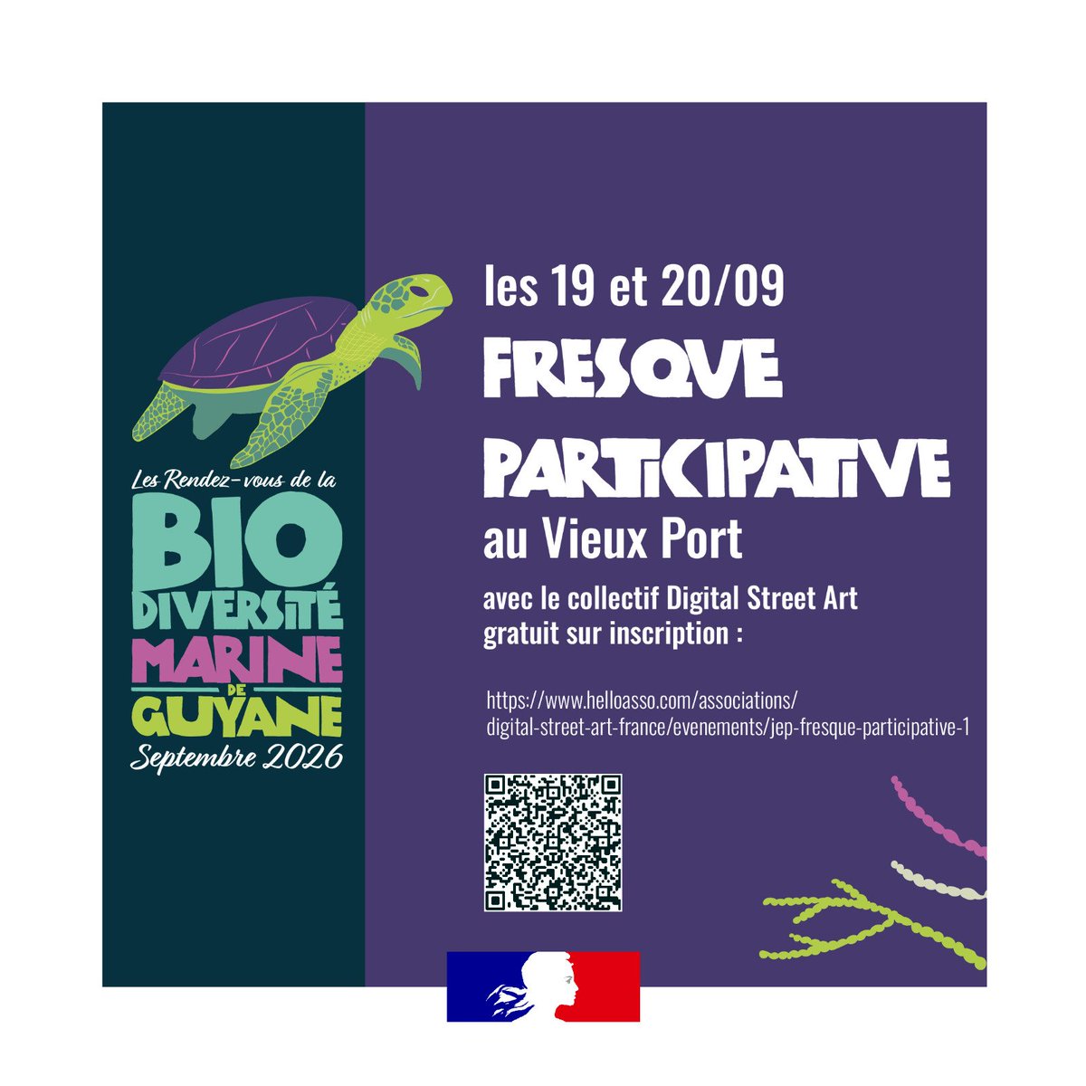 Image de Préfet de la région Guyane - Il reste encore quelques jours pour vous inscrire à la fresque participative sur la biodiversité mar