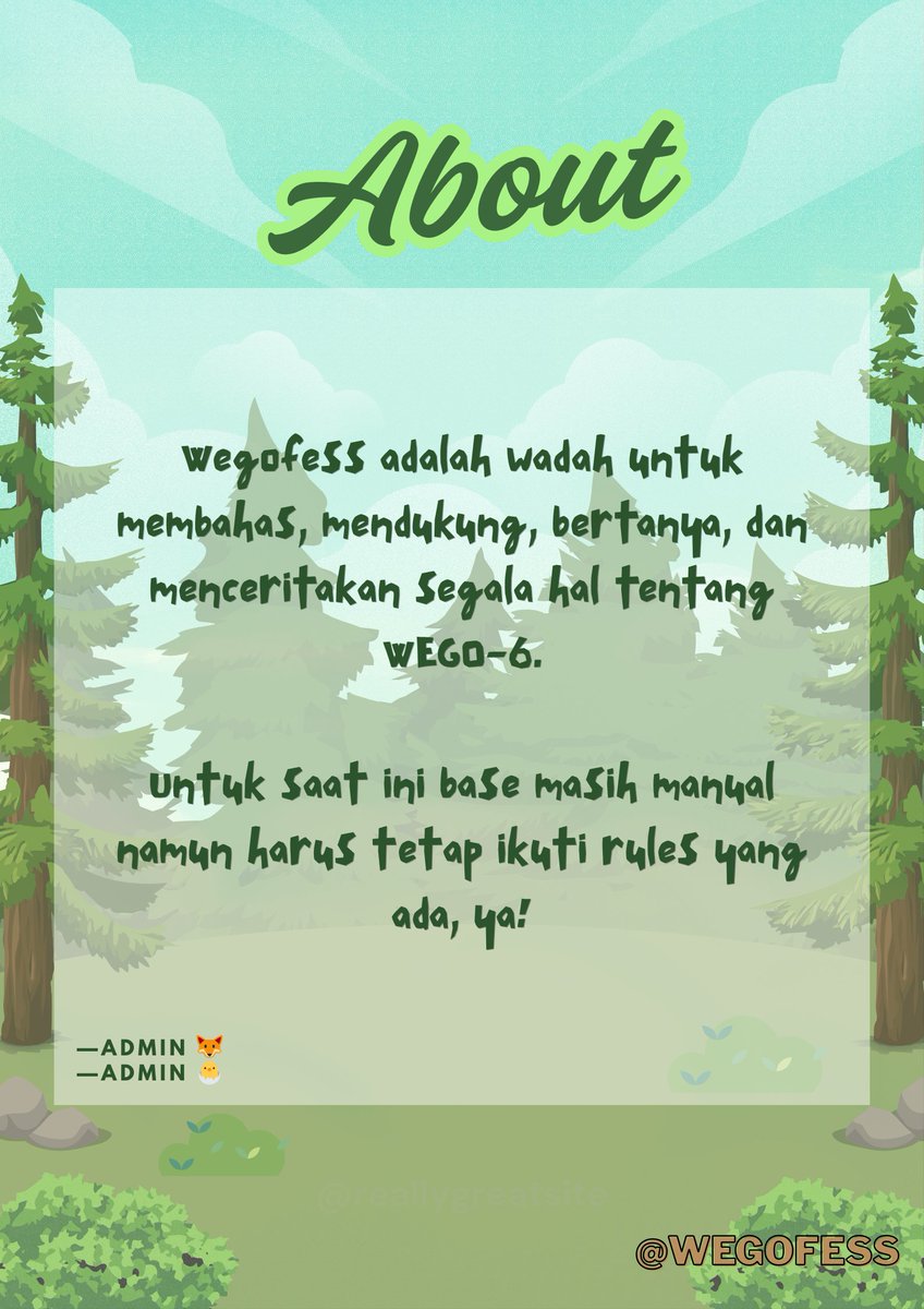 Wegofess's tweet photo. Hai, hai 👋🏻 dengan Wegofess di sini 😆

Yeorobuns~ bisa simak dengan saksama, ya, postingan di bawah sebelum mengirim menfess 👇🏻👇🏻 https://t.co/kuKOtkgA9m