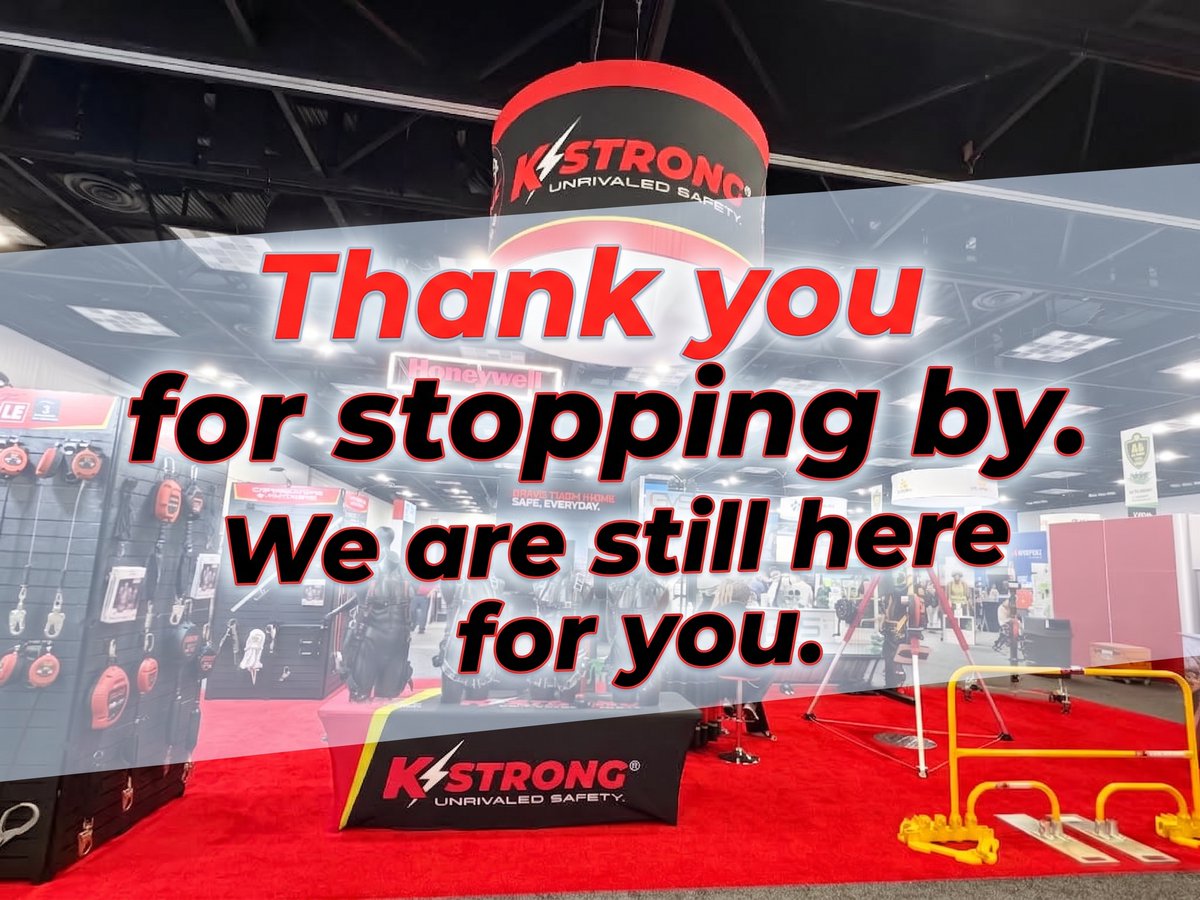 KStrongInc's tweet photo. Thatโs a wrap on #NSC2026! ๐ฌ A huge thank you to everyone who visited Booth 1231. The show may be over, but the KStrong team is always here to help mitigate fall risks and support your safety compliance. Let's stay connected! ๐๏ธ๐ค
https://t.co/sPfhQqwkDC #KStrong https://t.co/szUigqTGzZ