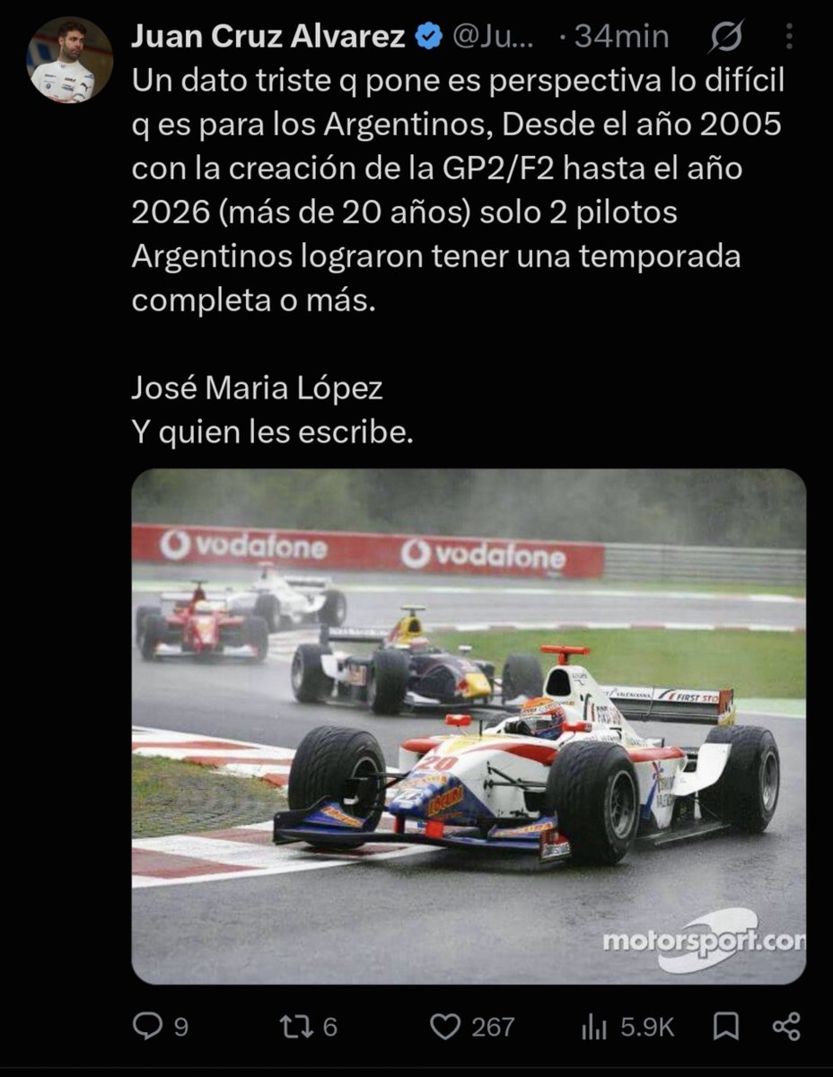 LaBielaTW's tweet photo. Bueno.. "Argentinos" ponele.

Disculpen que la foto sea de un golpe. Se ve que era la unica forma de que realización lo muestre con su respectivo nombre y bandera de licencia. https://t.co/BeFfQZGMz9