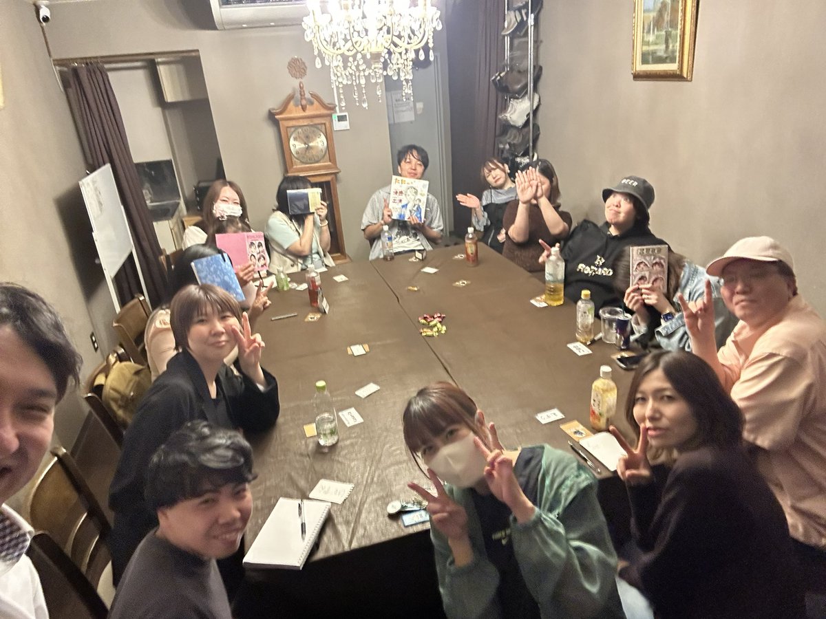 omoshiro_hima_n's tweet photo. 【お気楽人狼会🐺(対面)】
✨9月1回目の対面開催✨
🏢アキバ人狼館(秋葉原)

📊今回の結果
🏠村人陣営2勝
🐺人狼陣営1勝
※1戦廃村🙏

今回も対面ならではの熱量のあるゲームになりました🐺✨
それぞれのプレイヤーがたくさんチャレンジしながら、いいプレーをみんなで褒め合える素敵な会になりました👏
ご参加いただいた皆さん、ありがとうございました😊
(主宰:N)

<お気楽人狼会のテーマ>
「間違えた人を責めない‼️」
「分かってたって言わない🙅‍♂️」
「いいプレーは褒め合う👏」
↑
このテーマで楽しみましょう☝️

GM協力
Kana+Taさん、ななしさん、あんちゃん、ありがとうございました✨

これからも、
✅人狼デビュー
✅GMデビュー
✅プレイヤー同士が褒め合える文化
これらを大切にした会を続けていきます☝️

━━━━━━━━━━
📅9月開催スケジュール
━━━━━━━━━━
💻オンライン開催
【ステップアップ人狼会（Wゲスト・14人村）】
・9/18(金) おまおじ×ギン🈵
・9/25(金) ごま=ラ・レーヌ×谷翼

【お気楽人狼会】ゲスト会
・9/24(木) 大野聡

【お気楽人狼会】14人村
・9/19(土)
・9/23(水祝)
・9/30(水)

【お気楽人狼会】
人狼デビュー歓迎10人村
・9/26(土)

🏢対面開催
🌙夜開催（19:00-23:00）
・9/29(火) スリアロβスタジオ(大塚)
━━━━━━━━━━

参加・観戦をご希望の方は
👍いいね
💬リプ
📩DM
どれでもお気軽にご連絡ください✨

「ウソをつくゲームで、ホントの友達が出来る」

皆さんのご参加、お待ちしています🐺

N