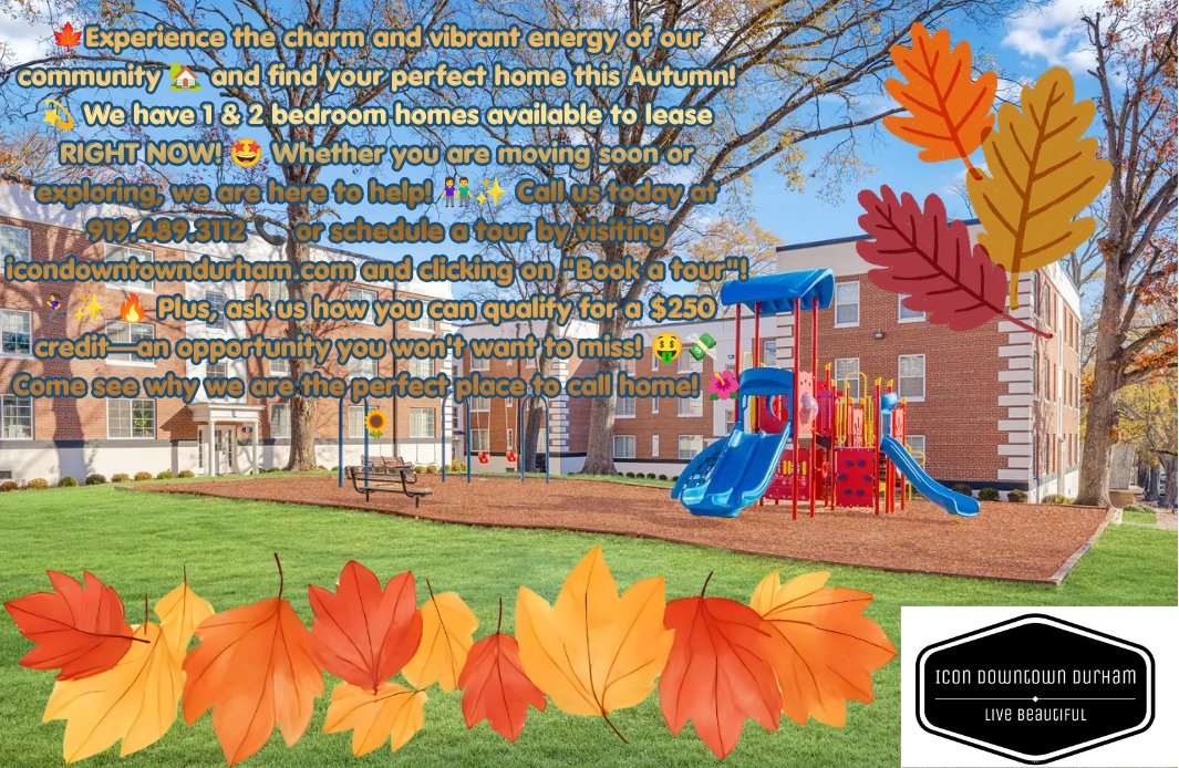 IconDowntown's tweet photo. 🍂 Come "Fall" in love with your new apartment today! 🏡💫✨
https://t.co/tDJ2vFisDX
919.489.3112 https://t.co/fWkCEDa2az