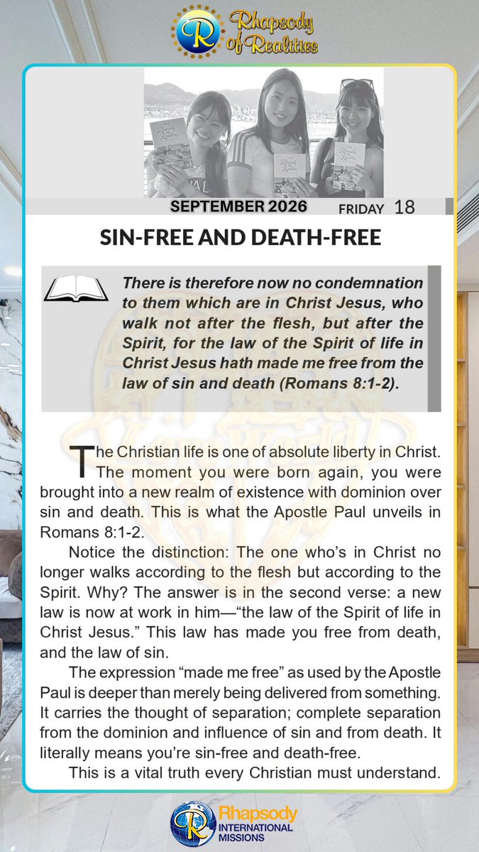 RORintlmissions's tweet photo. There is therefore now no condemnation to them which are in Christ Jesus, who walk not after the flesh, but after the Spirit, for the law of the Spirit of life in Christ Jesus hath made me free from the law of sin and death (Romans 8:1-2).

Partner today: https://t.co/bqaRvgVuZF https://t.co/Q7J1QOTilM