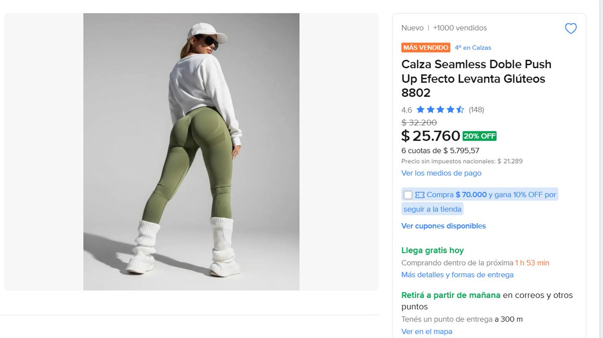 Altoqueofertas's tweet photo. 🔥 LA CALZA QUE TODAS ESTÁN USANDO 🔥
Y con razón...

Antes: $32.200 
Ahora: $25.760💥💥

https://t.co/ZdBZAZxLR0

Tela seamless, efecto push up!! Como si no tuviera nada puesto!!!! https://t.co/DchWG6jr4N