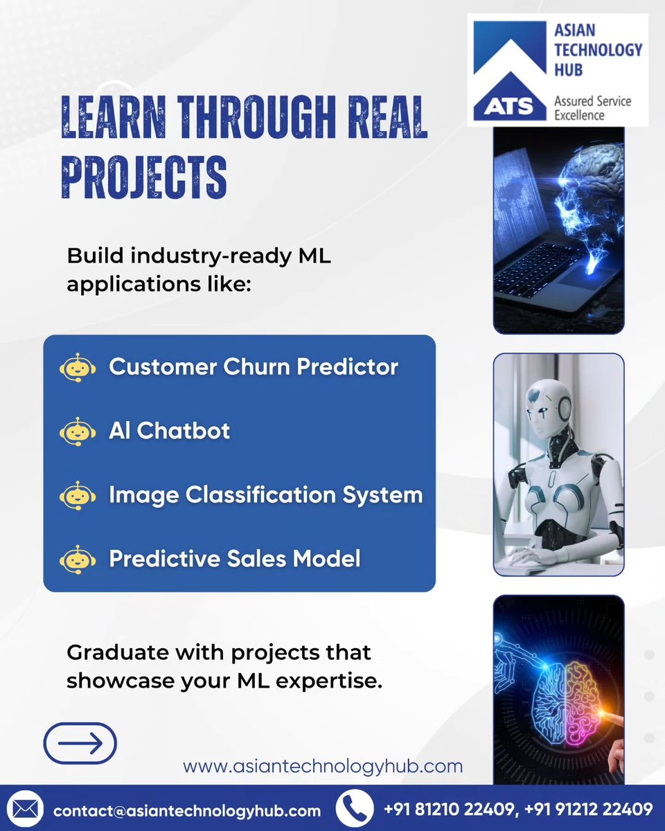 DominickAiuuj's tweet photo. Master Machine Learning with Asian Technology Hub. Turn your data passion into a high-demand career through hands-on training in Hyderabad. Learn Python, AI models, data handling, visualization, optimization and real-world projects. Register now. https://t.co/boWsedz7NE