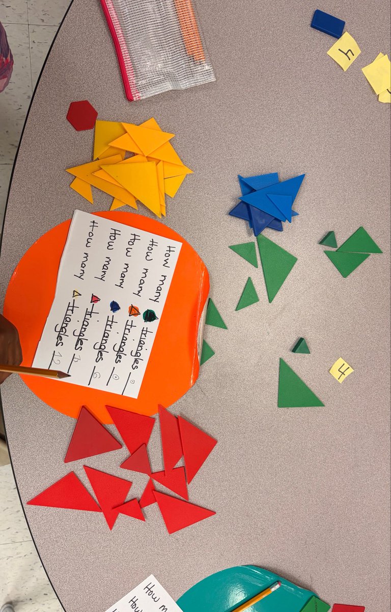 IsonS_Kinder's tweet photo. The last couple of weeks, we have been learning about  2-D and 3-D shapes! Here’s a little glimpse into Ms.Hardiamon’s class and what our students do during Math Small Group time
#fultoncountyschools #isonspringselementaryschool #kindergarten #shineandsucceed @IsonSpringsES https://t.co/rn5WLqNy7F