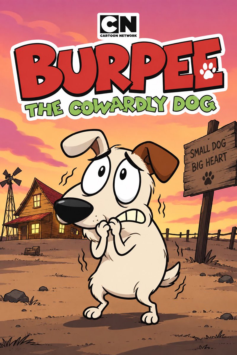 BurpeeRH's tweet photo. Burpee the Cowardly Dog🤣 https://t.co/ZGPDqVnETZ