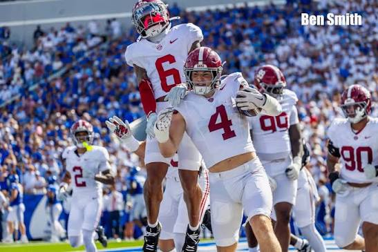 MCFootballCoach's tweet photo. Luke Metz was named SEC Co-Defensive Player of the Week last week for his 8 tackles &amp; 34 yard interception return for a TD.  Luke &amp; Alabama host Florida State Saturday at 3:30 on ABC. Click this link to see where other former Hawks are playing this week: https://t.co/lAhBGJzoYF https://t.co/sOXc2DOlpz