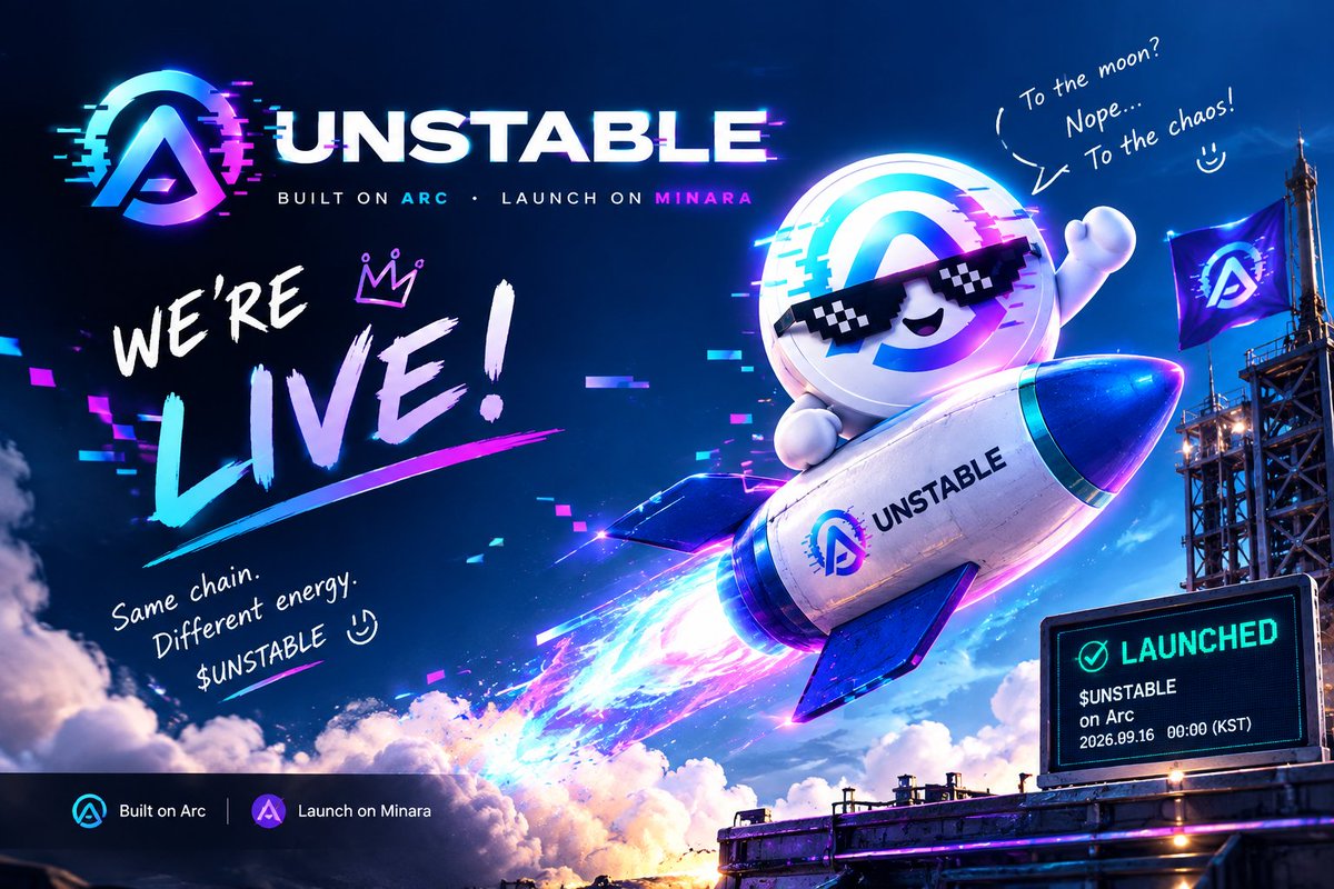 ihyeeunkang's tweet photo. $UNSTABLE IS LIVE.

Arc Mainnet

Contract Address:

0x00fad817514d937f52a7d8dc8c9c712c8d0d437c

Official launch:
https://t.co/9MKXP4hR78

Verify before trading.

 Next Plan will be posted soon !! https://t.co/h9eo1BoH2g
