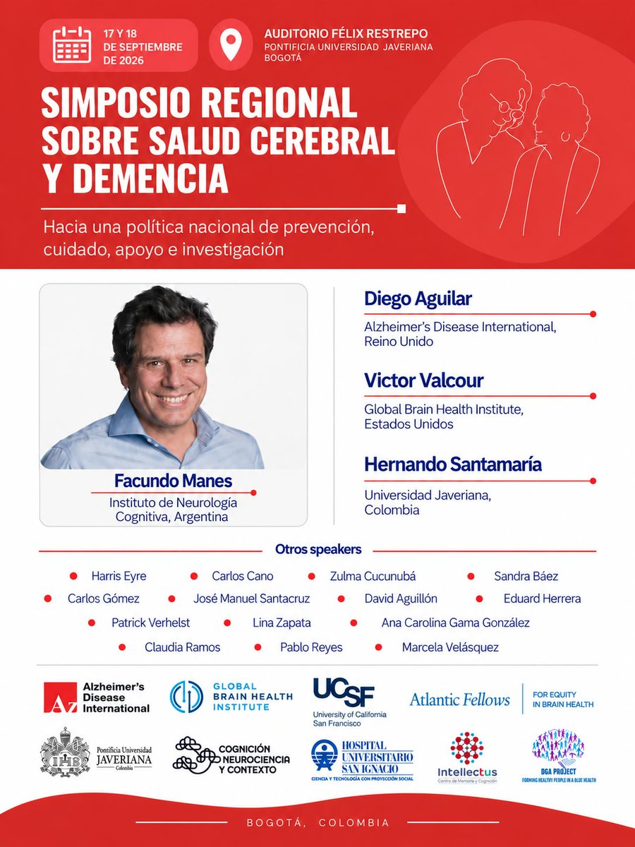 ManesF's tweet photo. En la era de la inteligencia artificial, nuestra mayor ventaja seguirá siendo profundamente humana: aprender, crear, adaptarnos, empatizar, cooperar y tomar buenas decisiones.

Por eso, cuidar la salud cerebral no es solo un desafío médico. Es invertir en educación, desarrollo y en el futuro de nuestras sociedades.

Hoy en Bogotá, conversando sobre cómo llevar esta agenda de la evidencia a la acción.