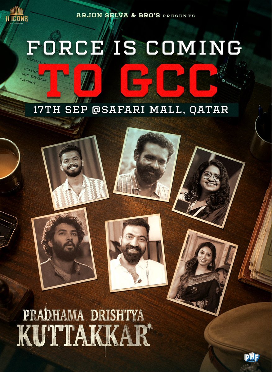 KeralaFilmForum's tweet photo. The Faces Behind the Thrill Are Coming to GCC! 💥💥💥
Get Ready to Meet the PDK Team! ❤️🔥
#pradhamakuttakkar #pdk #gccrelease https://t.co/P56PEmvIex