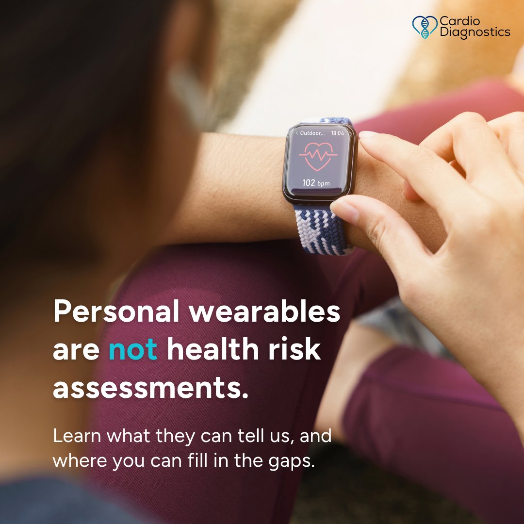 cdioinc's tweet photo. Personal wearables are not health risk assessments.

Personable wearables like smart watches, fitness trackers, and smart rings have gained increasing popularity as a way to measure physical health and fitness performance. But when it comes to heart health, what insights can they actually tell us?

Certain wearables can provide insight into heart metrics such as heart rate, heart rhythm, blood oxygen, and VO₂ max (cardio fitness). While these measurements are useful for tracking general fitness and activity levels and personal trends over time, they are not a replacement for physician-ordered assessments and guidance.

Wearables on their own can vary in accuracy and provide limited insight into some of the most important indicators of heart health. However, precision cardiovascular medicine can complement these tools and fill in the missing data gaps, supporting more comprehensive insights into your health.

Our clinically validated blood tests, Epi+Gen CHD™ and PrecisionCHD™, help your physician get a more thorough picture into your unique molecular profile and how it may impact your heart health.

#WearableTechnology #DigitalHealth #HealthTech